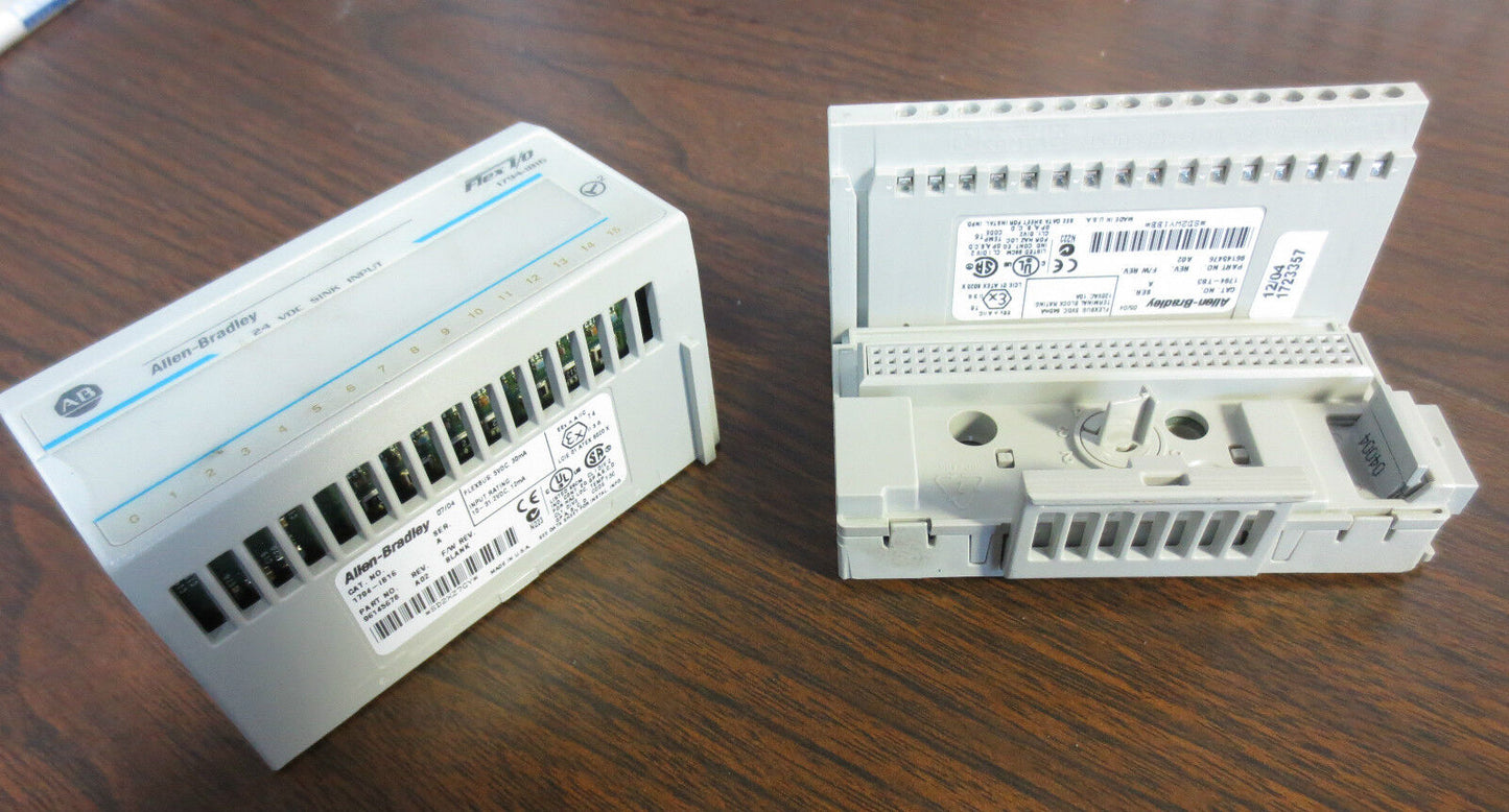 ALLEN-BRADLEY 1794-IB16 Ser. A FLEX I/O / 24VDC SINK INPUT / w/ 1794-TB3