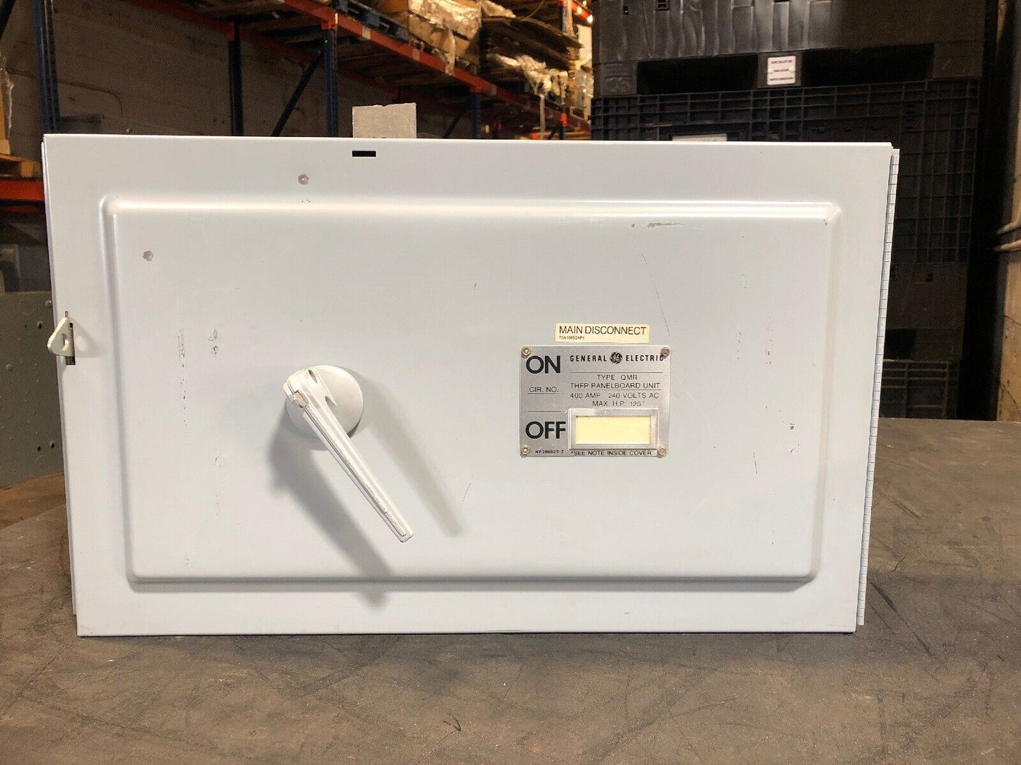 GE TYPE QMR THFP325 400 Amp 240VAC 250DVC Panelboard Unit W/Hardware