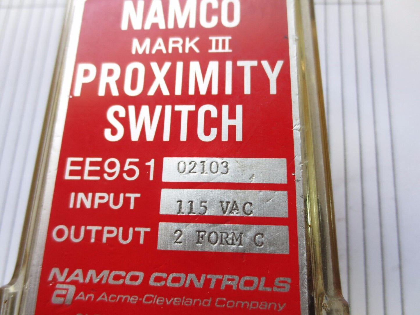 NAMCO EE951-02103 MARK III PROXIMITY SWITCH 120VAC
