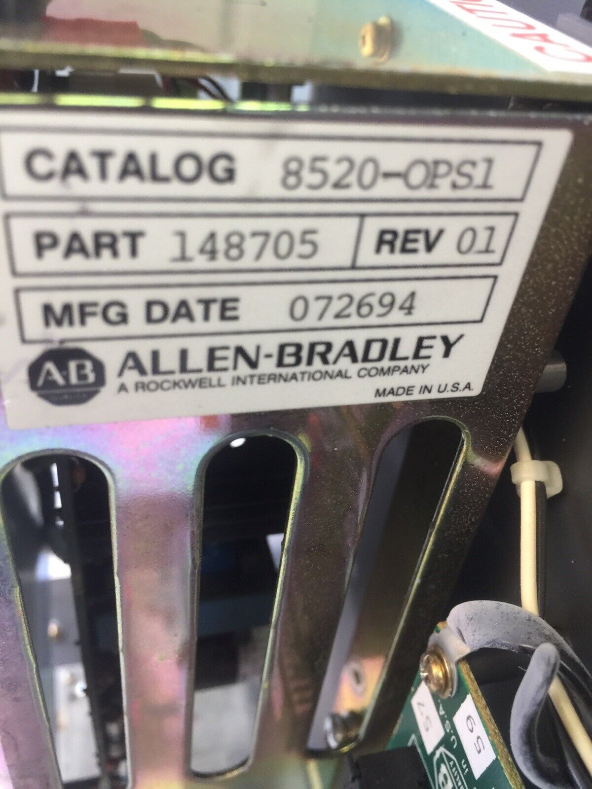 ALLEN BRADLEY 8520 VOP 9/SERIES COLOR OPERATOR PANEL REV 01