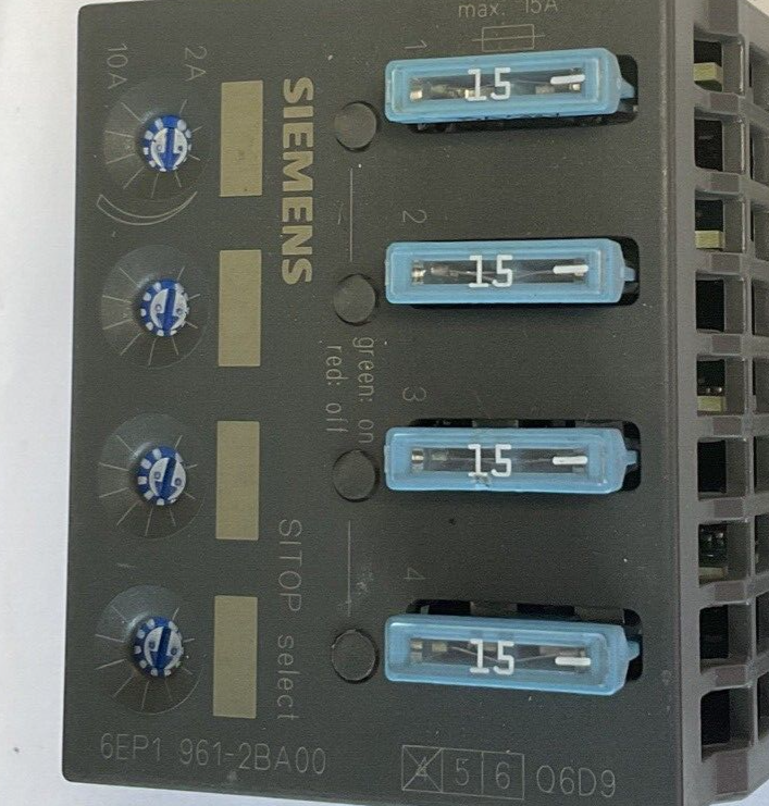 SIEMENS 6EP1 961-2BA00 DIAGNOSTICS MODULE 24VDC 40A ***LOTOF3***