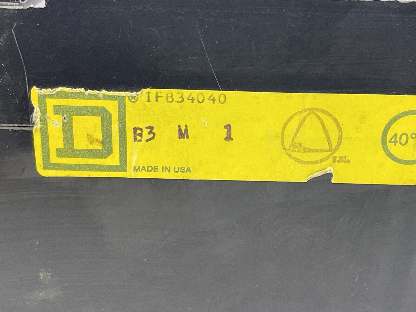 SQUARE D - IFB34040 - BOLT-ON CIRCUIT BREAKER - 40A/3 POLE/ 480 VAC
