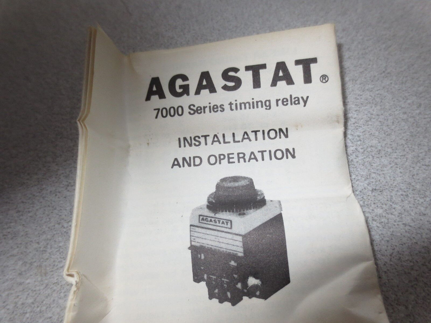 AGASTAT / TE CONNECTIVITY 7022SA ELECTROPNEUMATIC TIMING RELAY .1 to 1 SECOND