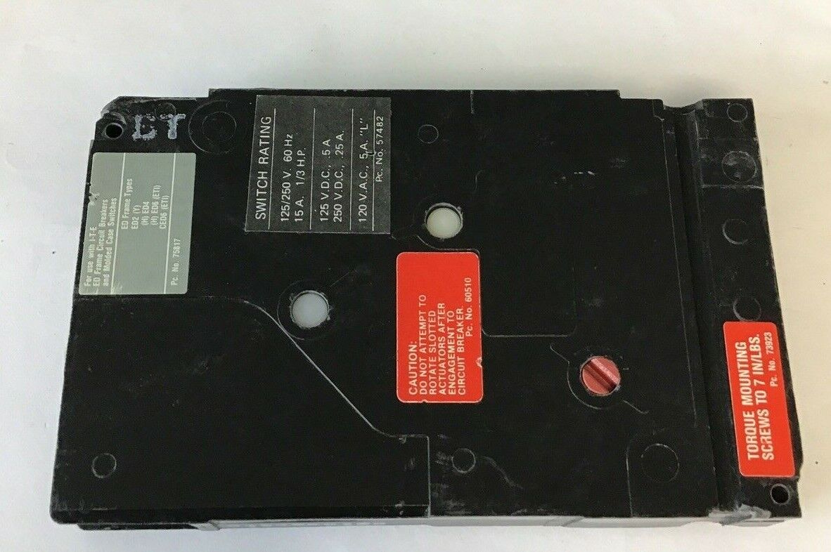 ITE A01ED62 AUXILIARY SWITCH 250V 60HZ 15A 1/3HP