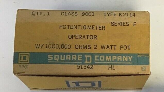 SQUARE D 9001 K2114 POTENTIOMETER OPERATOR SER.F