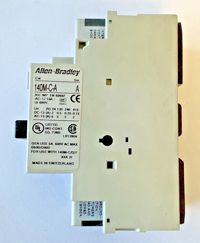 ALLEN BRADLEY 140M-C2E-B63 SER.C MOTOR PROTECTOR W/140-C-A AUX CONTACT SER.A