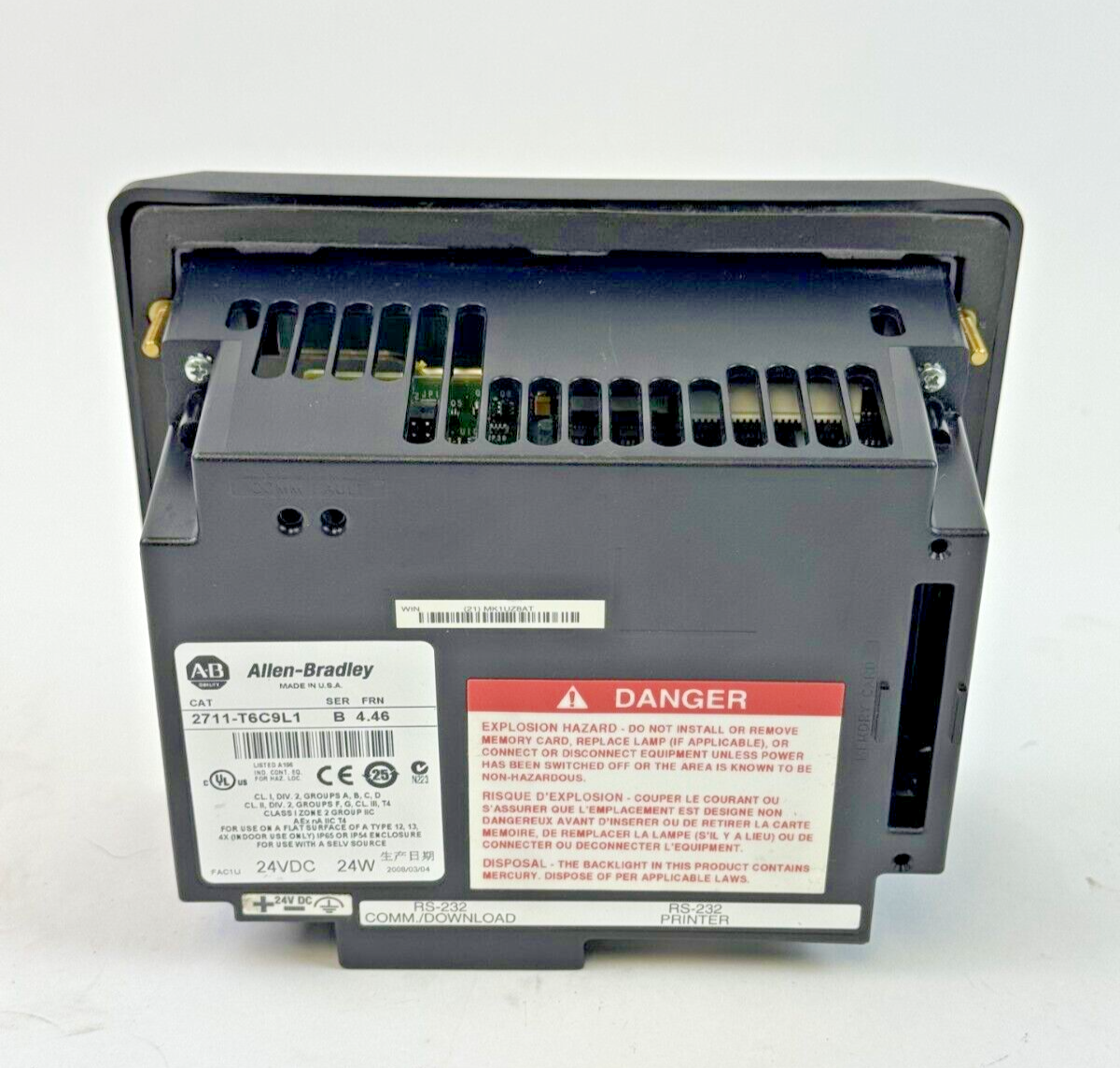 ALLEN-BRADLEY - 2711-T6C9L1 SER. B FRN: 4.46 - PANELVIEW 600 - 6" TOUCHSCREEN