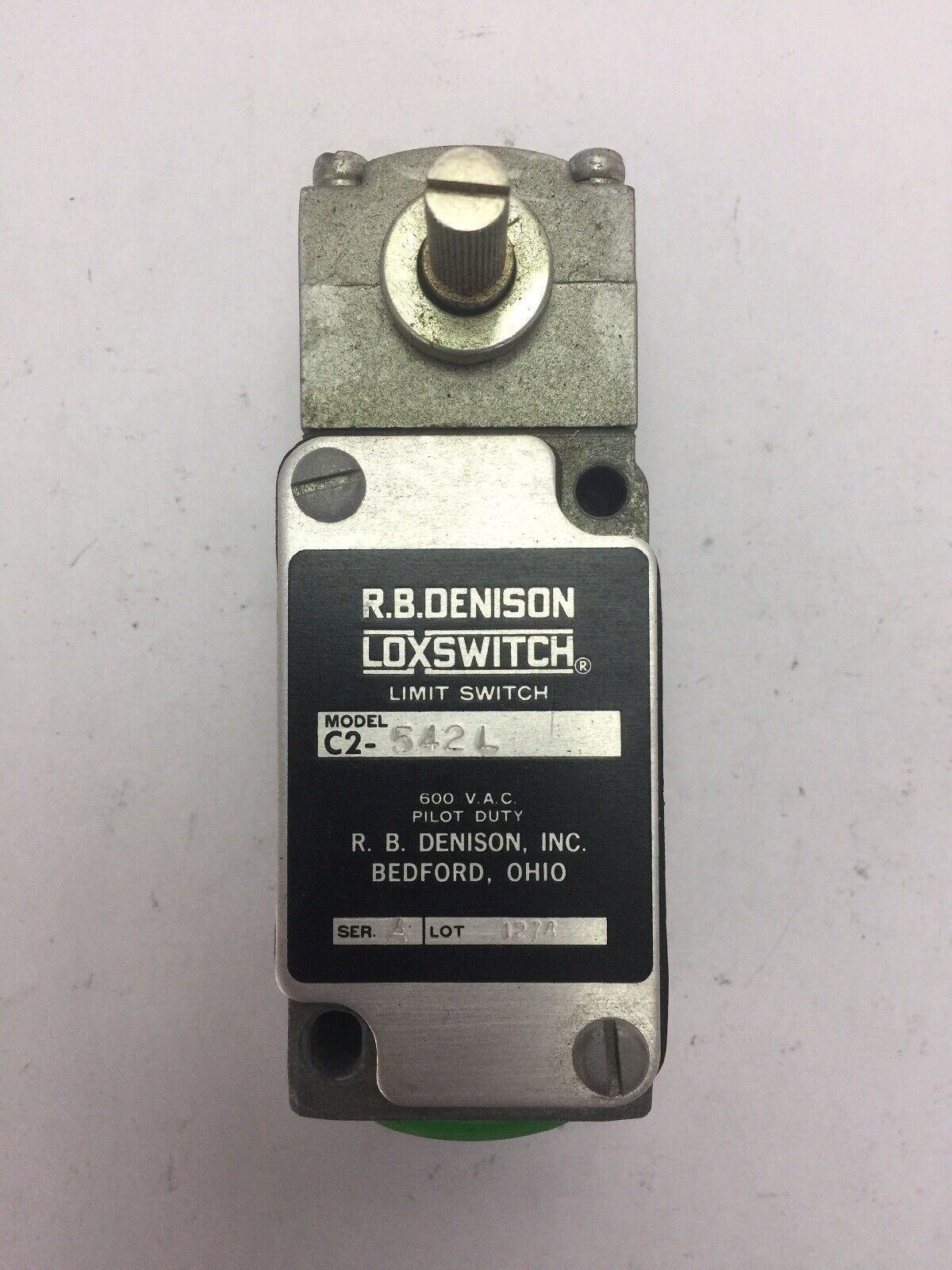 R.B. DENISON LOXSWITCH C2542L LIMIT SWITCH