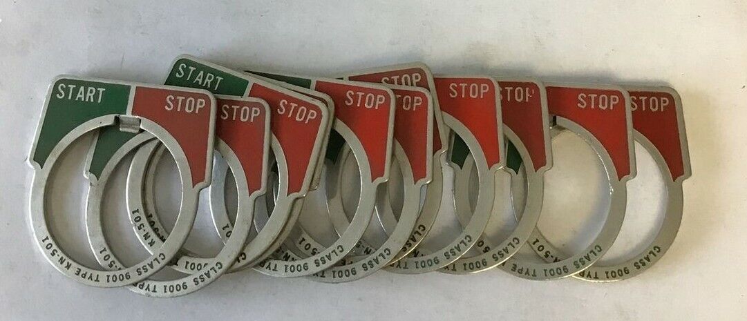 SQUARE D 9001 KN-501 LEGEND PLATE START/STOP***LOTOF11***