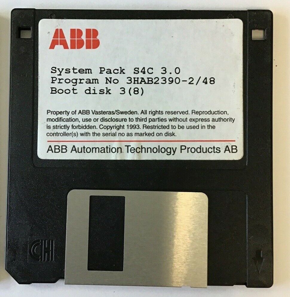 ABB SYSTEM PACK S4C 3.0 PROG.# 3HAB2390-2/48 BOOT DISCS 1-4