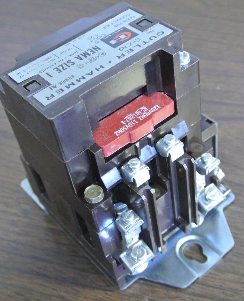 CUTLER-HAMMER C10CN2A MAGNETIC CONTACTOR 120V COIL SIZE 1 - 2P NEW SURPLUS