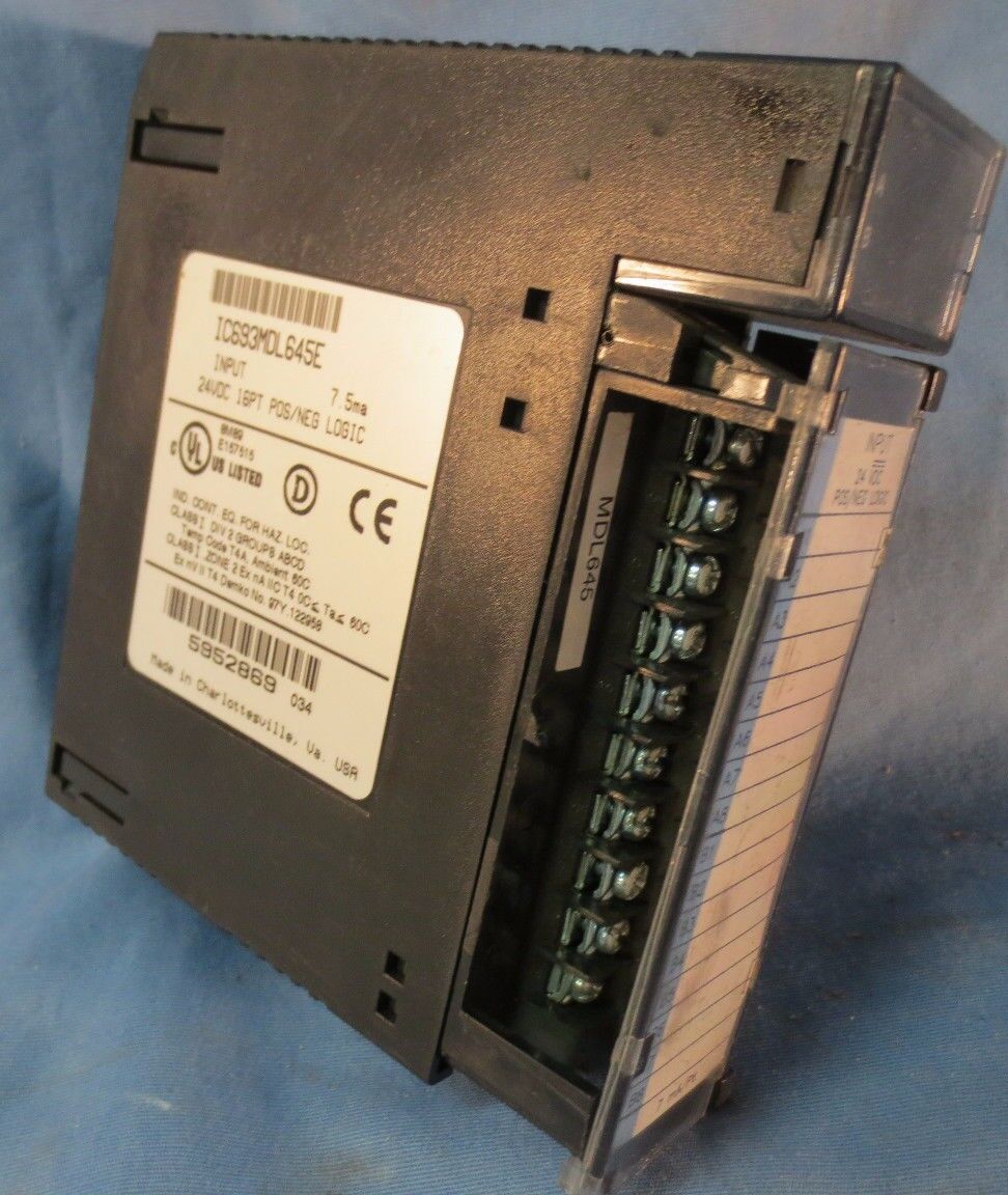 GE FANUC IC693MDL645E INPUT MODULE 24VDC 16PT POS/NEG LOGIC - 5952869