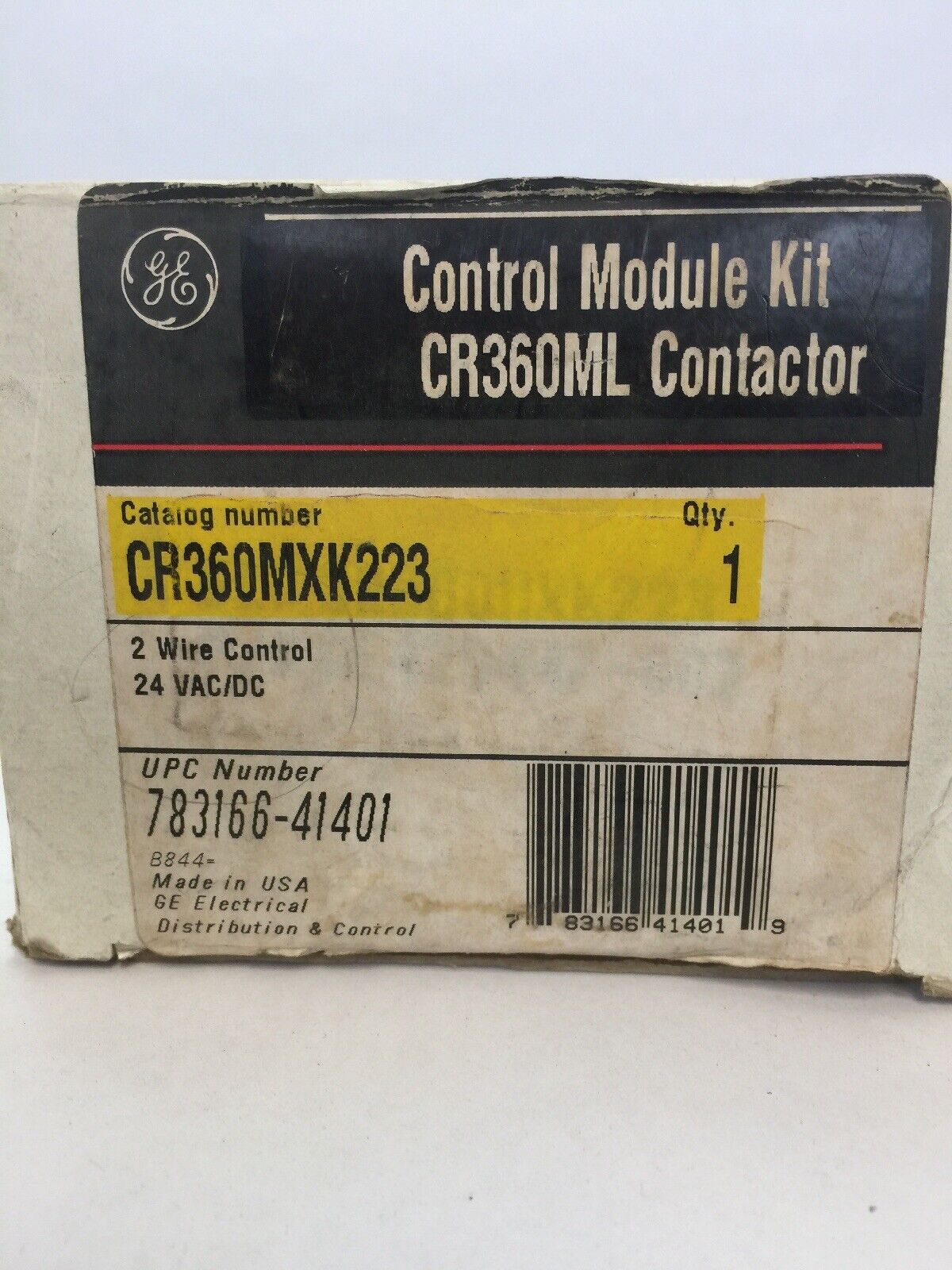 GE CR360MXK223 CONTROL MODULE KIT CR360ML CONTACTOR 2 WIRE CONRTROL 24VAC/DC
