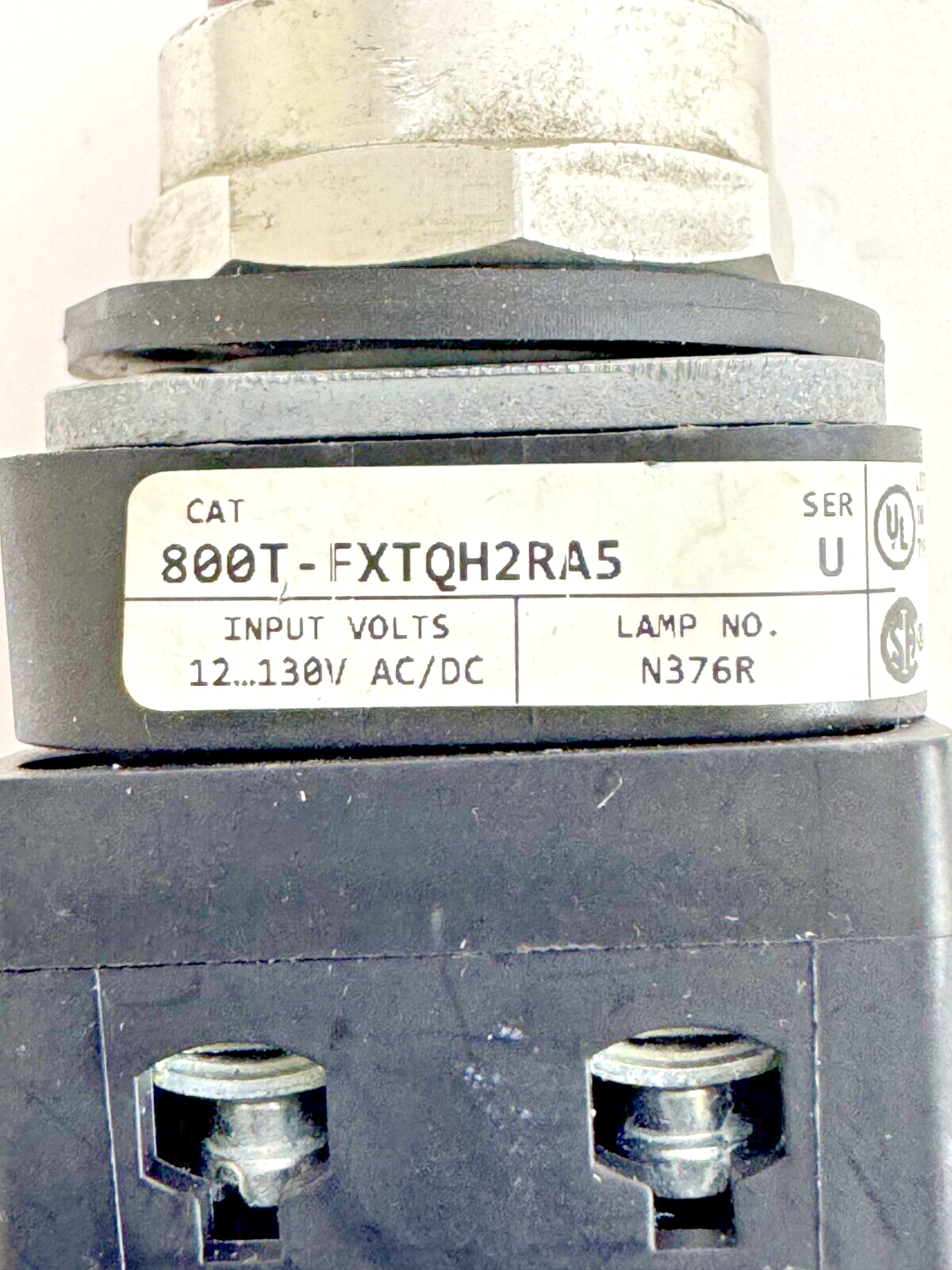 ALLEN-BRADLEY - 800T-FXTQH2RA5 SER. U - RED MUSHROOM PUSH/PULL BUTTON W/ BLOCK