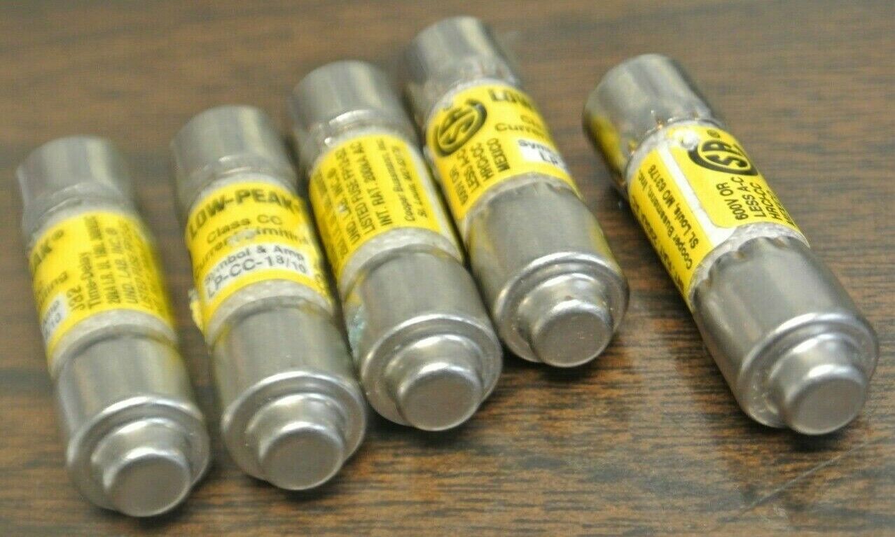 LOT of 15 / COOPER-BUSSMANN CLASS CC FUSES / 8 SIZES (see below) / NEW SURPLUS