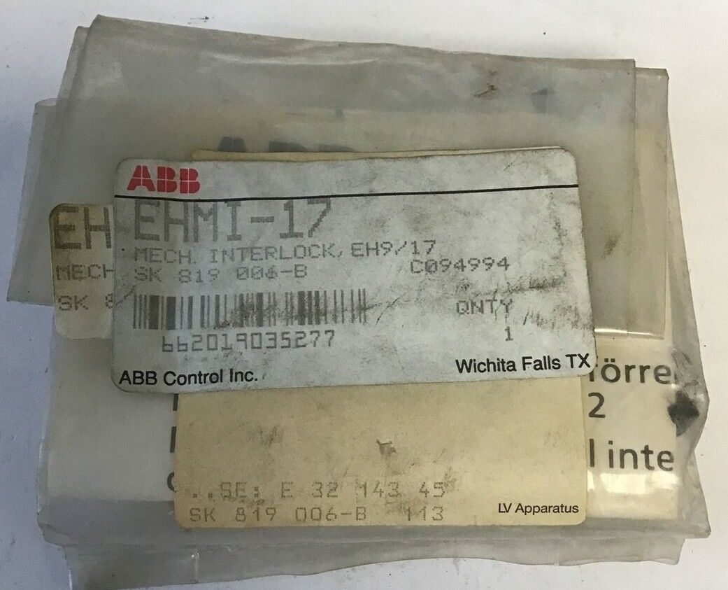 ABB EHMI-17 MECHANICAL INTERLOCK SK 819 006-B