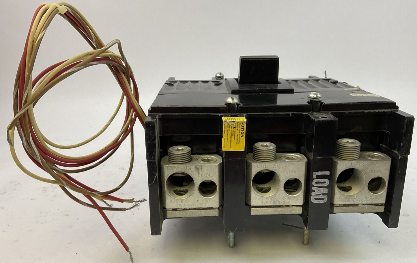 GE TJK436Y400 MOLDED CASE SWITCH 400A 3P 600VAC W/ SHUNT TRIP & AUXILIARY SWITCH