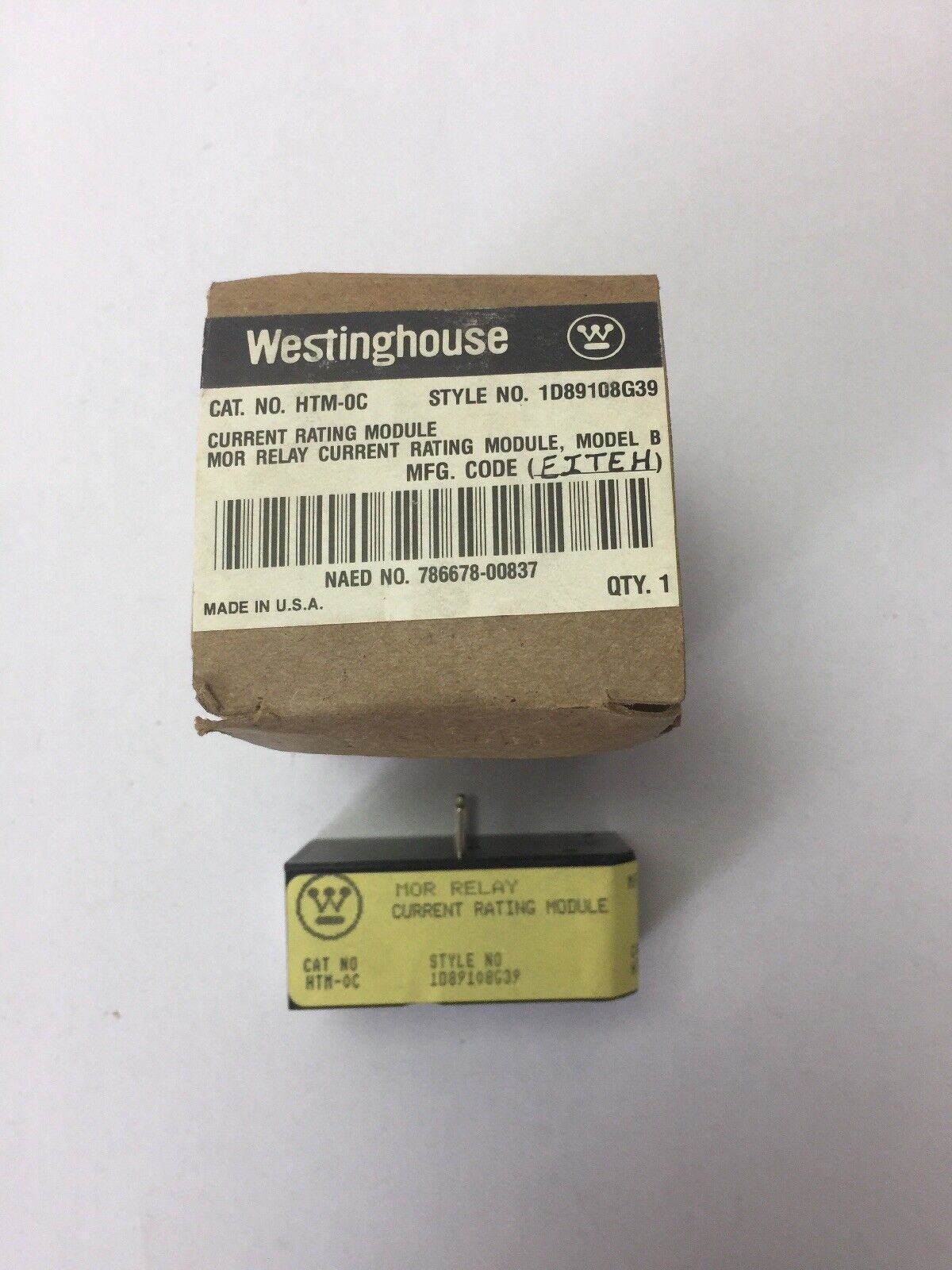 WESTINGHOUSE HTM-0C MOR RELAY CURRENT RATING MODULE MODEL B HEATER MODULE