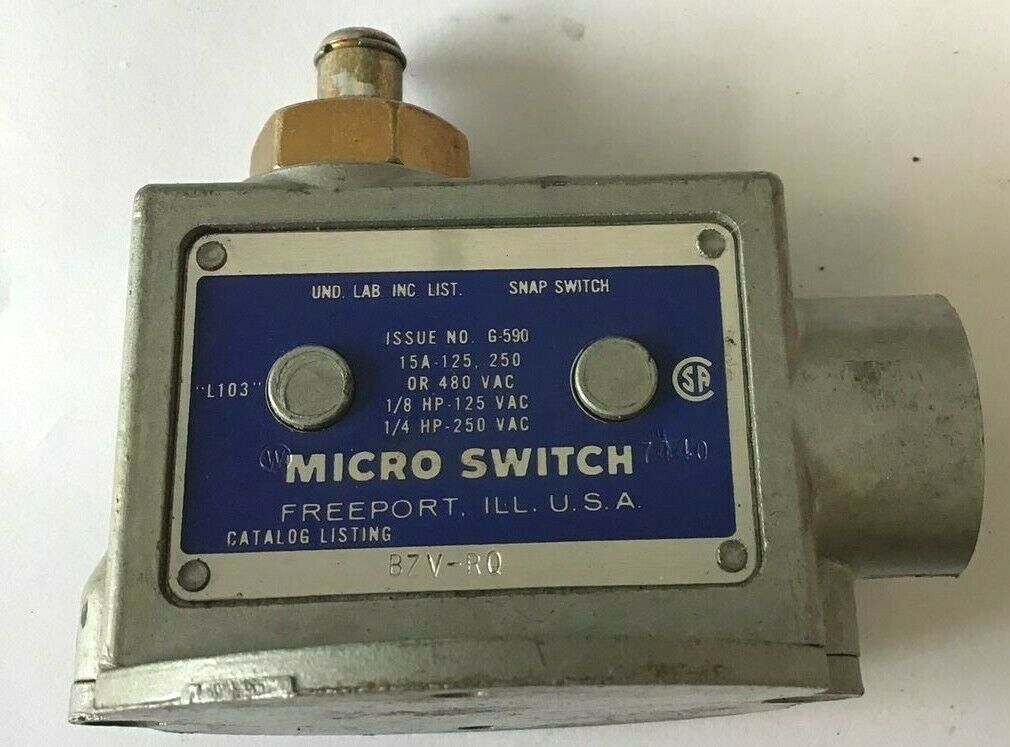 MICRO SWITCH BZV-RQ 250VAC 15A "L103" LIMIT SWITCH