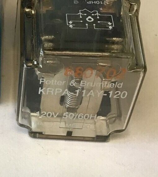 POTTER&BRUMFIELD KRPA-11AY-12 RELAY 120V 50/60HZ ***LOTOF3***