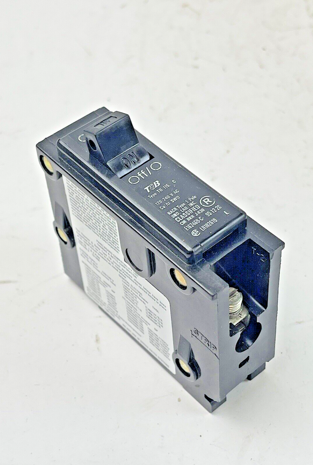 T&B THOMAS&BETTS *BOX OF 12* - TB115C - CIRCUIT BREAKERS -15A/1POLE/240VAC - NEW