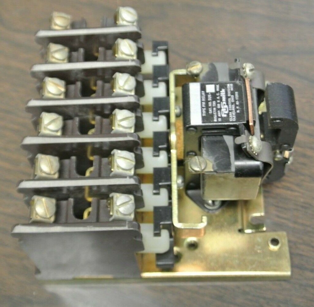 CLARK 5U6-76 / RELAY BUL. 7305 TYPE PM / 6 CONTACTS 110-120V COIL / NEW SURPLUS