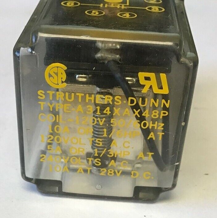STRUTHERS AND DUNN TYPE A314XAX48P RELAY 10A 240VAC/28VDC****LOTOF2****