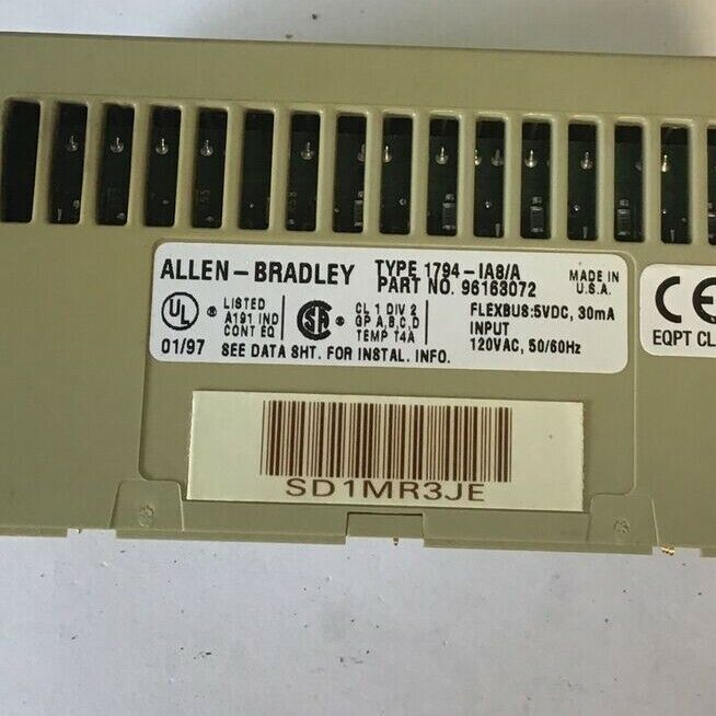 ALLEN BRADLEY 1794-IA8 INPUT 120VAC 50-60HZ ****LOTOF3****