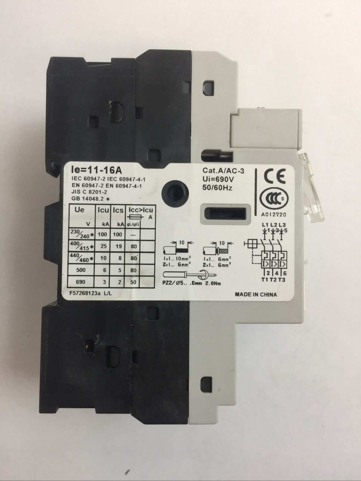 GE GPS1BSAM MANUAL MOTOR STARTER 11-16A 3PH 10HP 575V