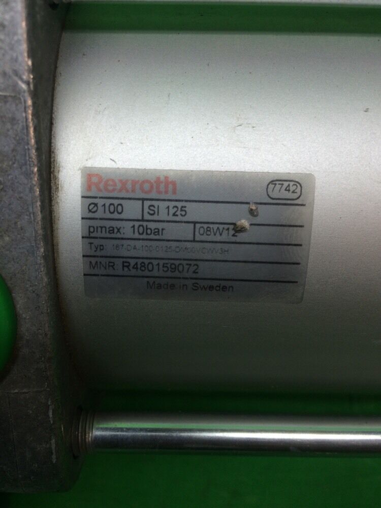 REXROTH 167-100-0125-DM00VCWV3H PNEUMATIC CYLINDER 10BAR SI 125
