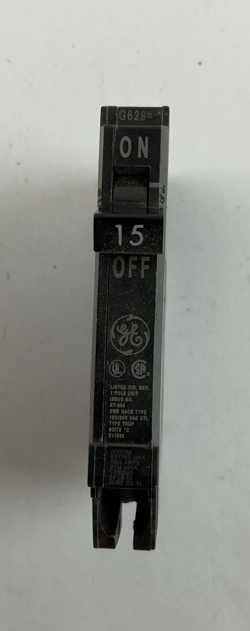 GE THQP115 CIRCUIT BREAKER 1POLE 15AMP 120/240VAC (LOT OF 5)