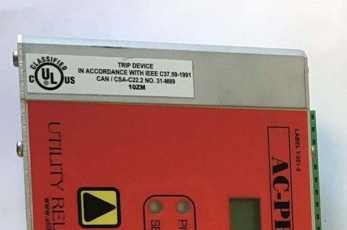 UTILITY RELAY CO. AC-PRO B-521H-P2 AC TRIP UNIT 60HZ24VAC URC
