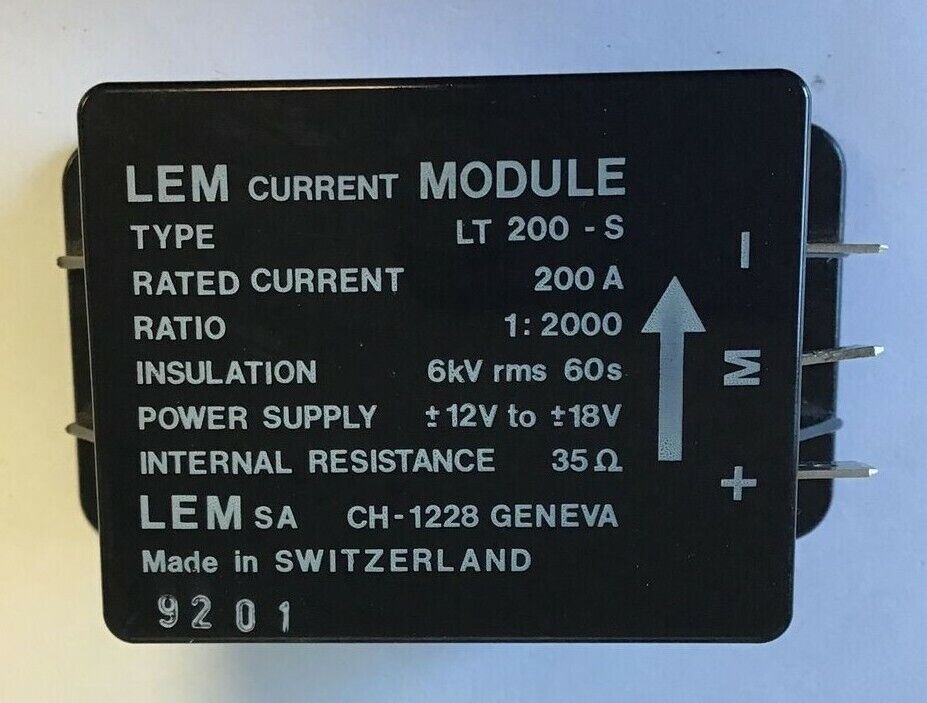 LEM LT 200-S CURRENT MODULE 200A 12V-18V 35OHMS