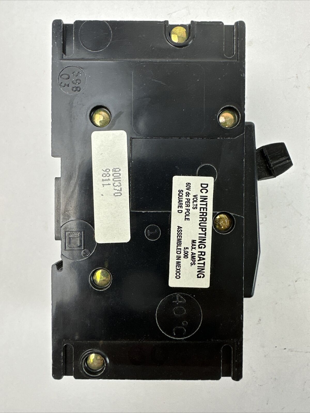 SQUARE D QOU370 CIRCUIT BREAKER 240VAC 50/60HZ 70AMP 3POLE