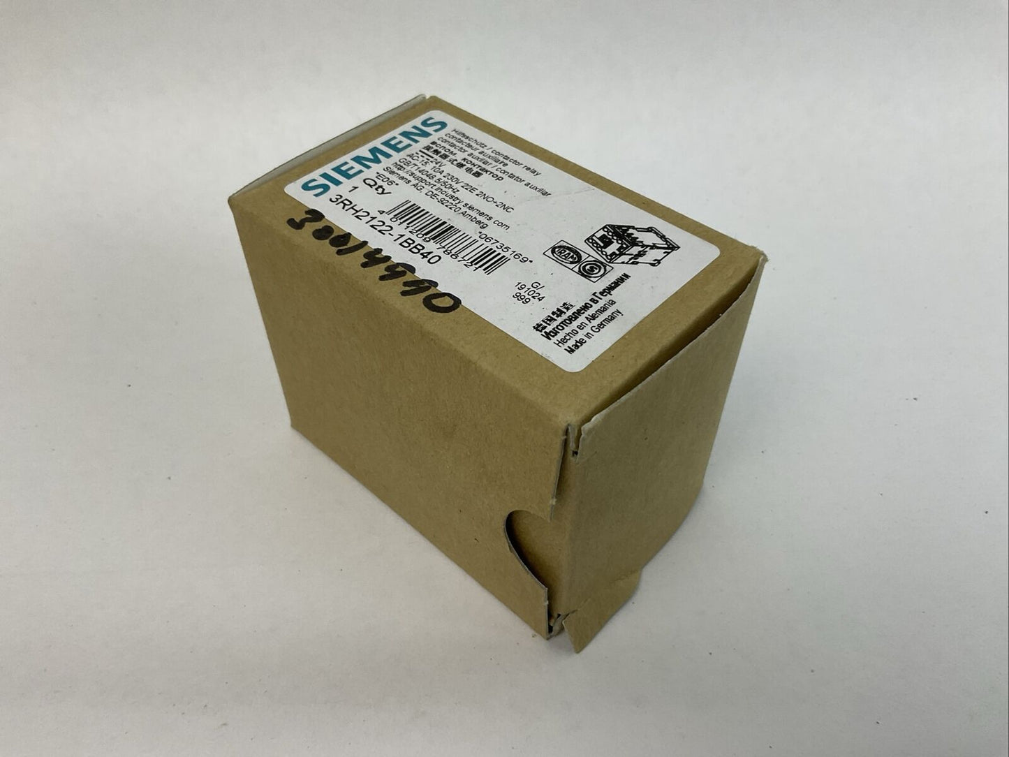 SIEMENS 3RH2122-1BB40 CONTACTOR 10A 230VAC COIL 24VDC