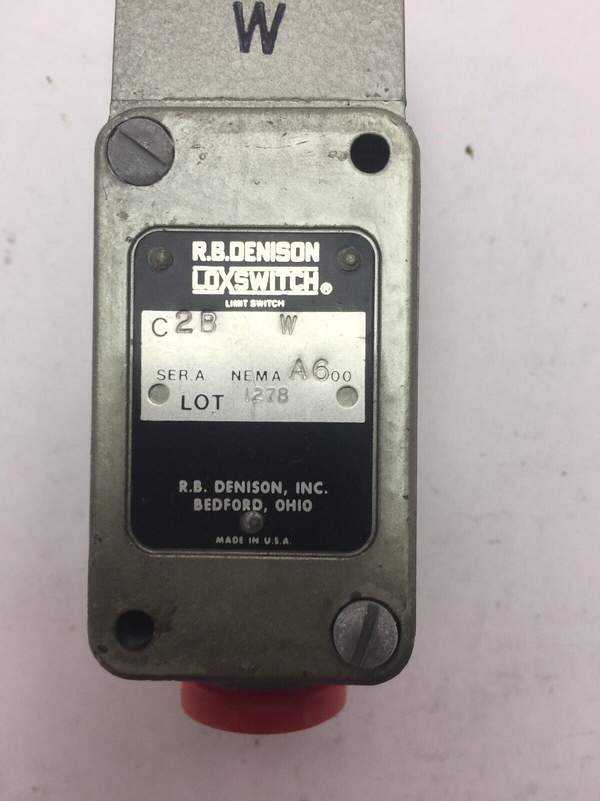 R.B. DENISON LOXSWITCH C2BW LIMIT SWITCH