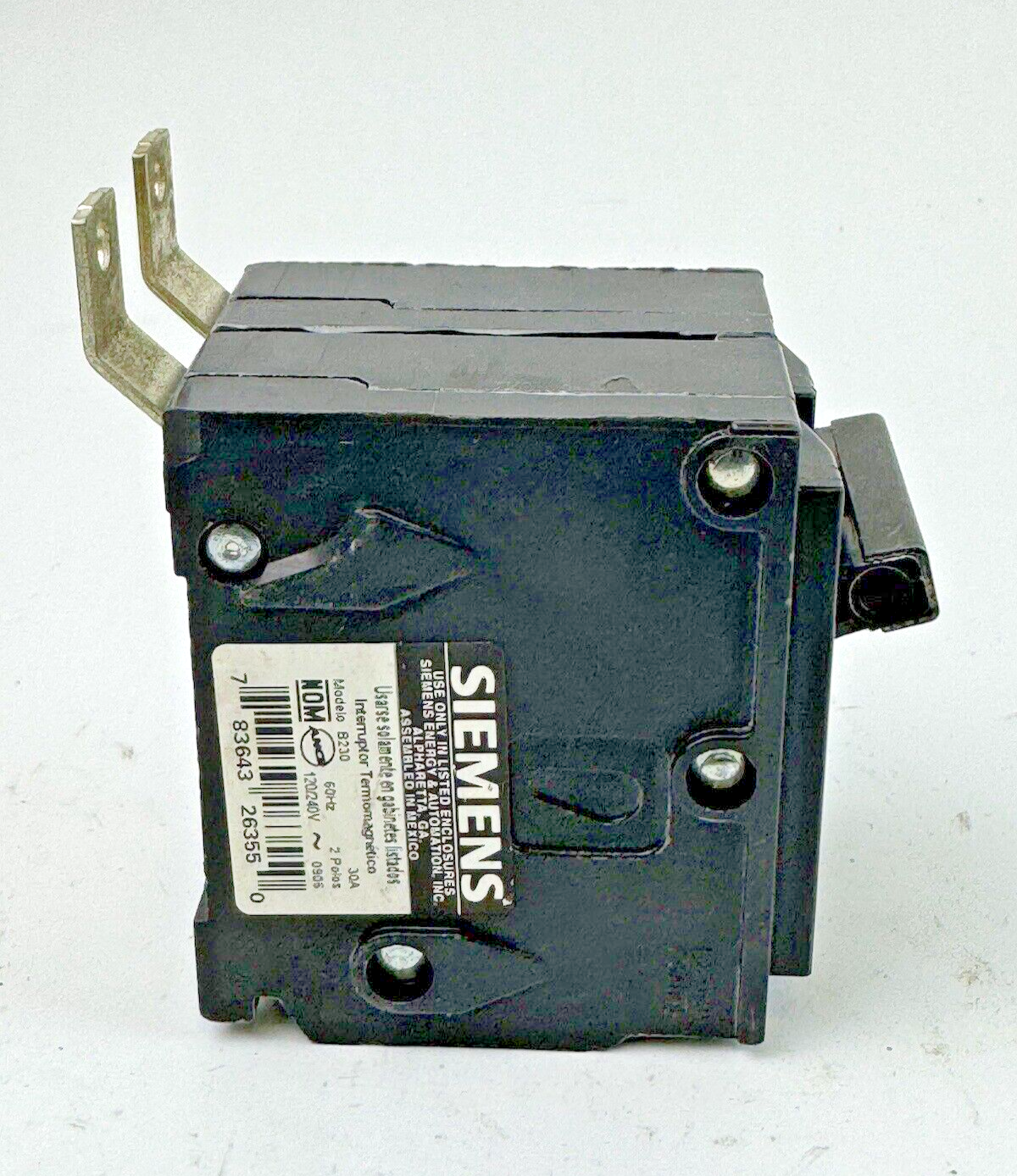 SIEMENS - B230 - BOLT-ON CIRCUIT BREAKER - 2 POLE/30A/240 VAC