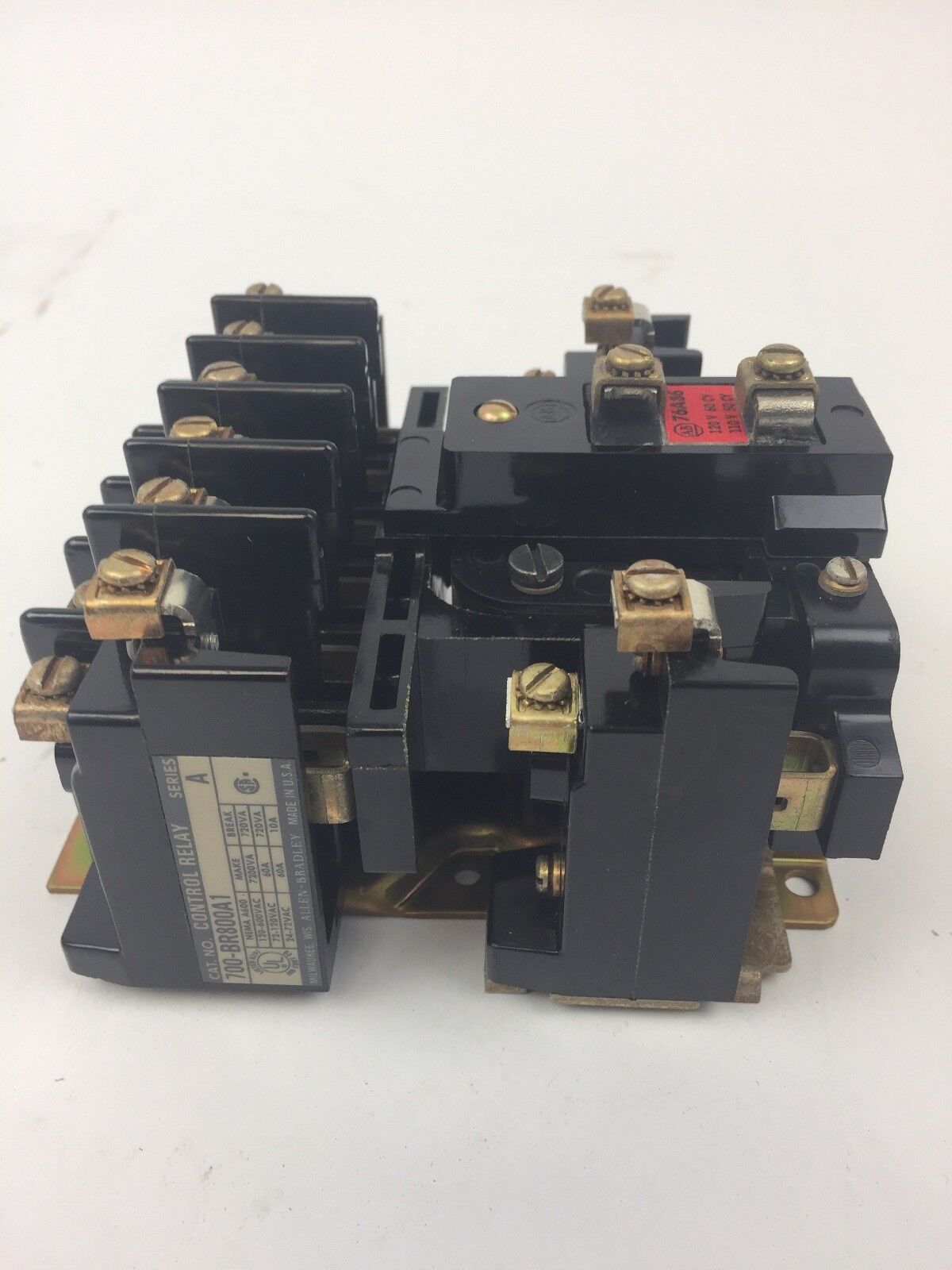 ALLEN BRADLEY 700-BR800A1 AC RELAY TYPE BR 8 POLE 8 N.O. 120V 60HZ 110V 50HZ