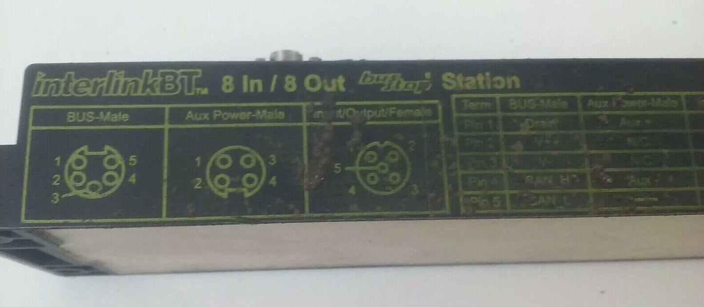 TURCK FDNP-S0808G-WW BUS STOP DEVICENET INTERLINKBT 8 IN/ 8 OUT STATION 11-26VDC