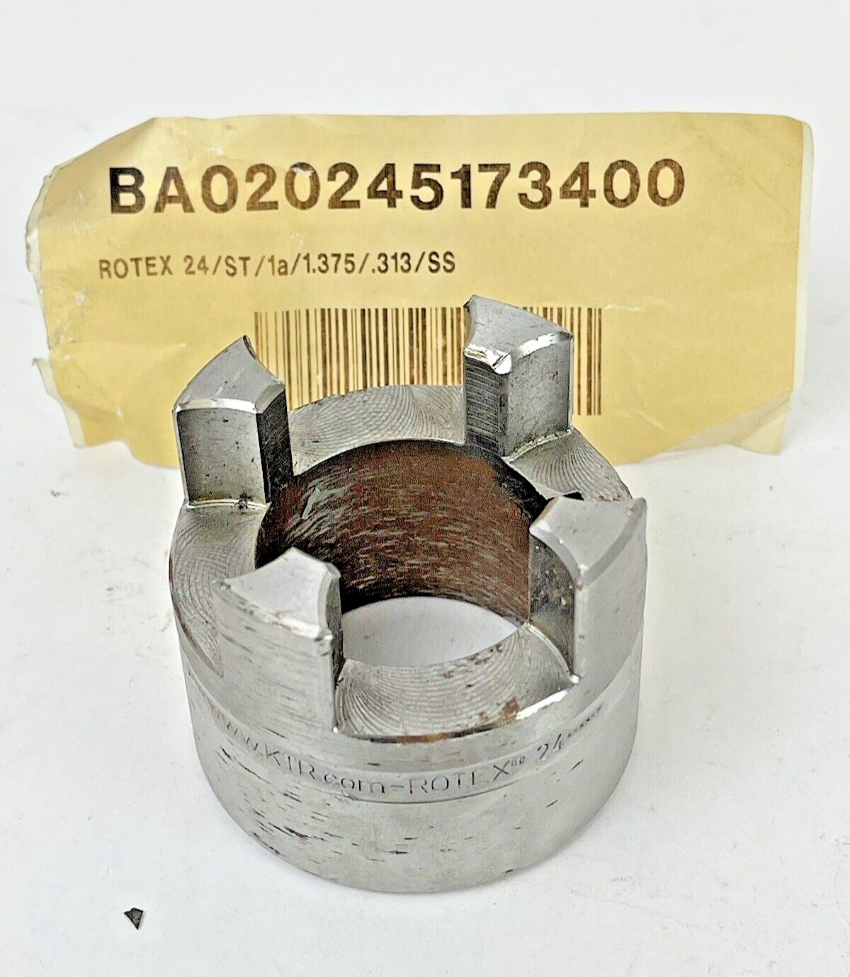 KTR ROTEX - CURVED JAW COUPLING HUB - BA02025173400-24 SER 1-3/8" BORE 5/16" KEY