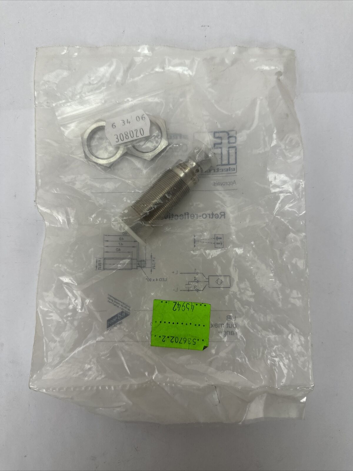 IFM ELETRONICS OGP201 RETRO-REFLECTIVE SENSOR EFECTOR 200 OGP-HPKG/US100