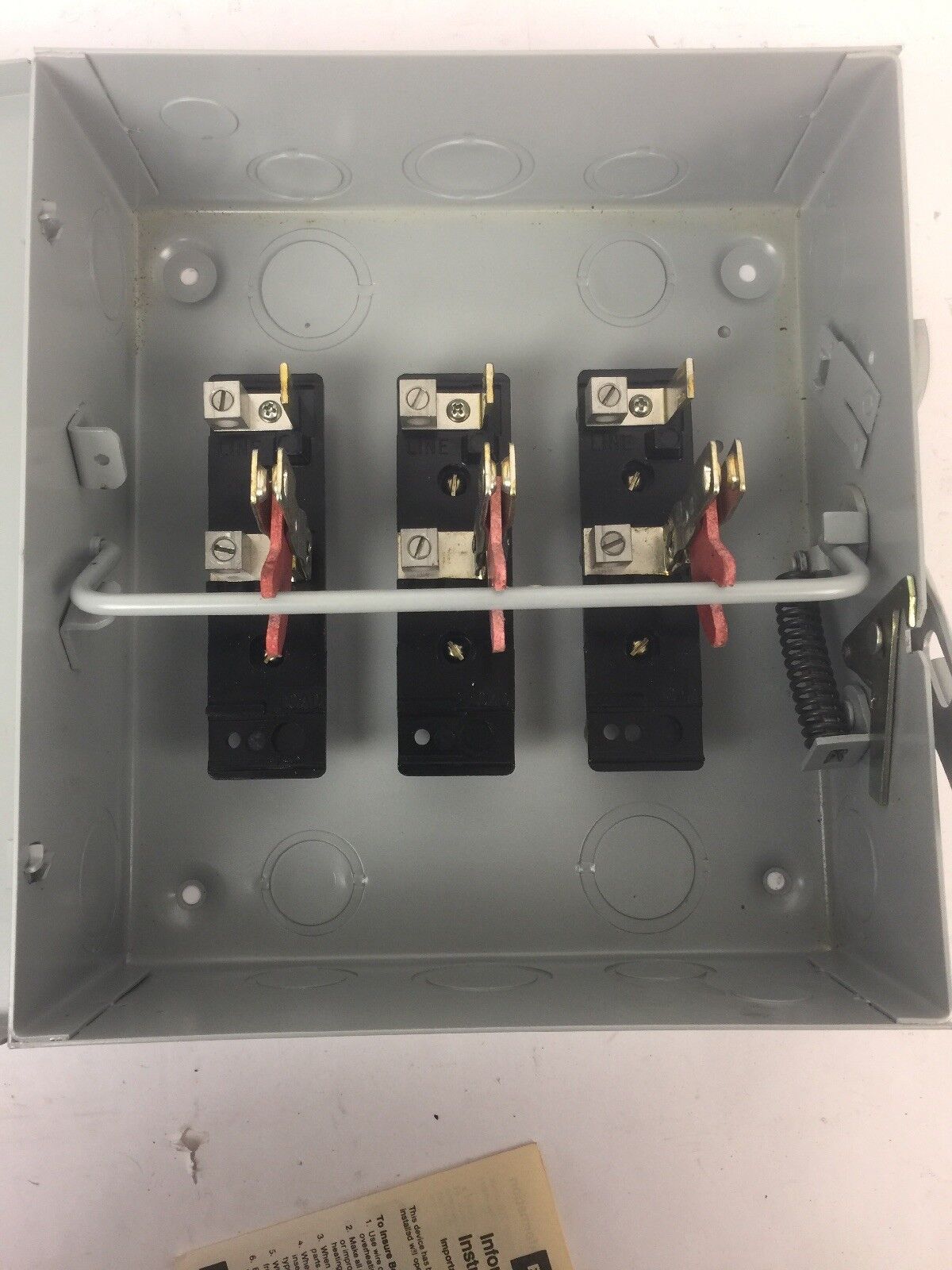 FPE 7632 TYPE LD SAFETY SWITCH 60AMP 250VDC 240VAC 3 POLE 10-15HP