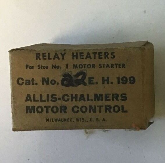 ALLIS-CHALMERS 22 E.H.199 RELAY HEATER ***LOTOF2***