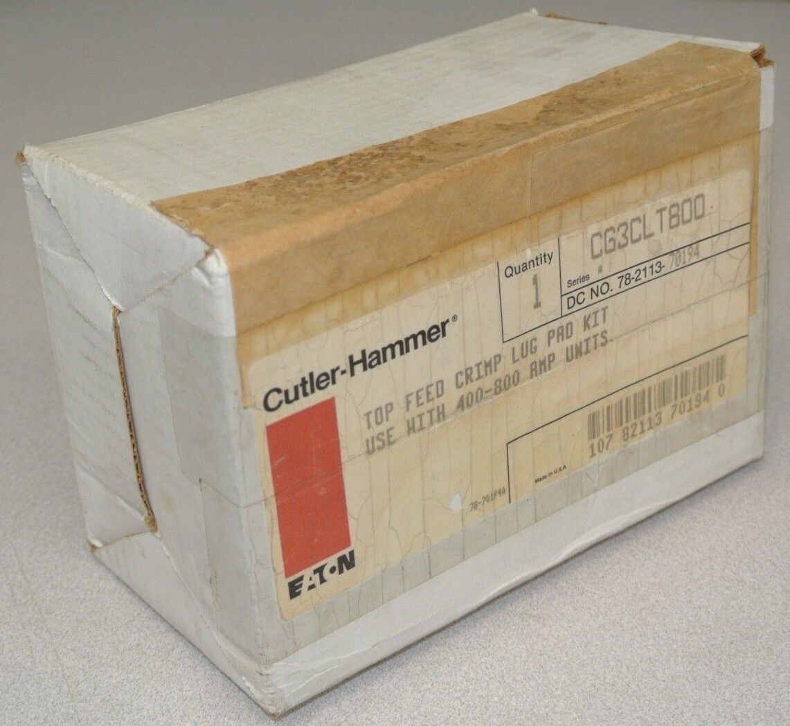 CUTLER-HAMMER CG3CLT800 / TOP FEED CRIMP LUG PAD KIT / NEW SURPLUS