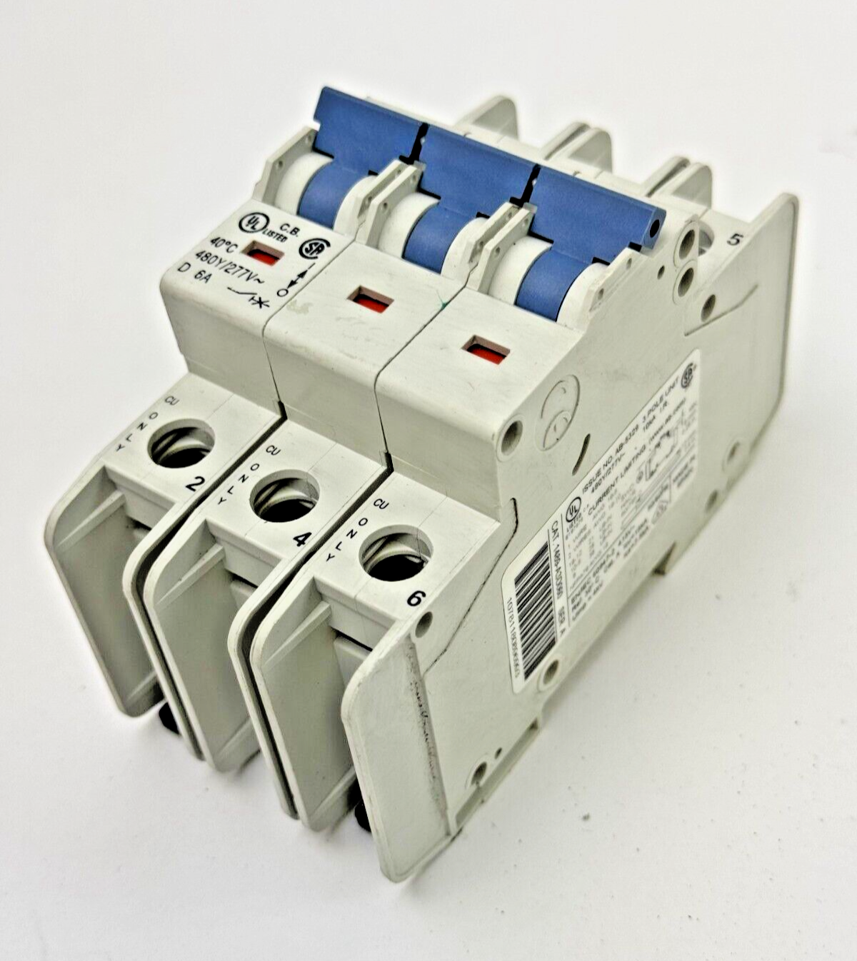 ALLEN-BRADLEY - 1489-A3D060 SER. A - CIRCUIT BREAKER - 3 P, 6 A, 277 V