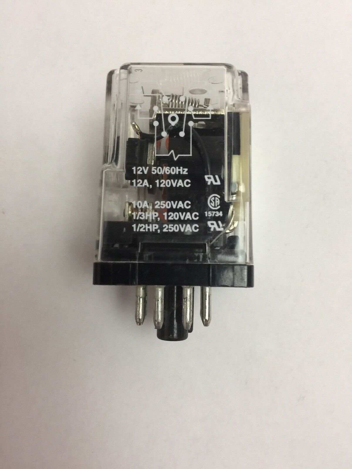 DAYTON 5X825E GENERAL PURPOSE RELAY 12V 50/60HZ 12A 120VAC 10A 250VAC 1/2HP