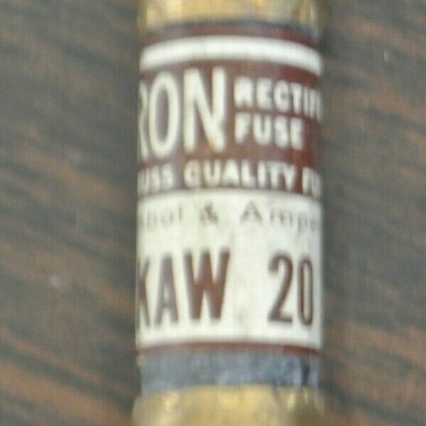 LOT of 6 / BUSSMANN / TRON KAW20 RECTIFIER FUSE / 130VAC / 20A / NEW SURPLUS