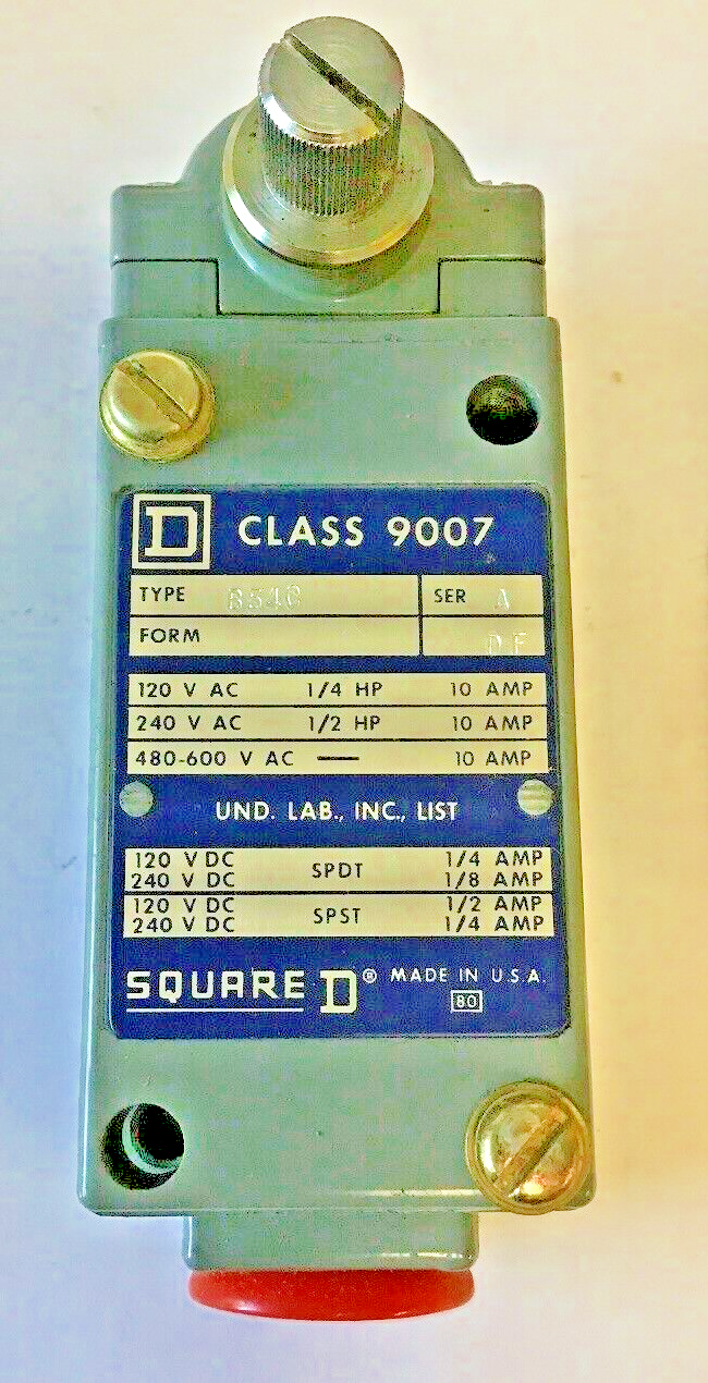 SQUARE D 9007 B54C LIMIT SWITCH SER.A
