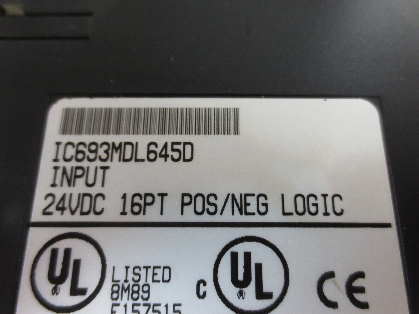 GE FANUC IC693MDL645D INPUT MODULE - 24VDC 16PT POS/NEG LOGIC - NO COVER