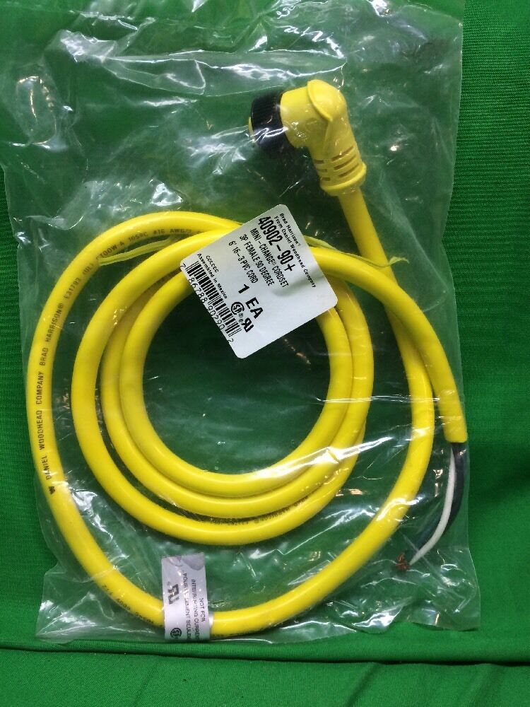 BRAD HARRISON 40902-90+ MINI CHANGE MOLDED CONNECTORS 3P FEMALE 90 DEGREE